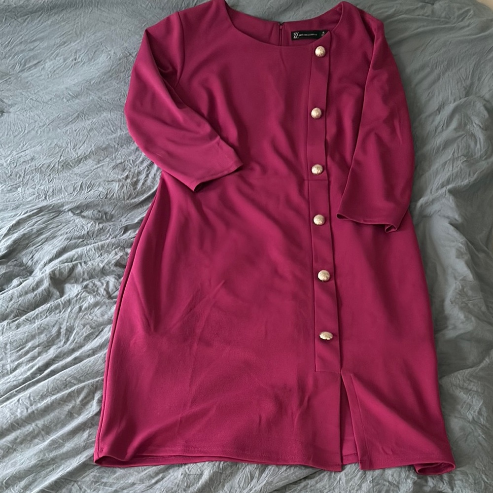 New York & Company Dress with Bishop Sleeves